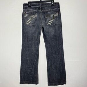 Vintage Y2K 7 For All Mankind Washed Black Low Rise Flare Leg Dojo Jeans 30